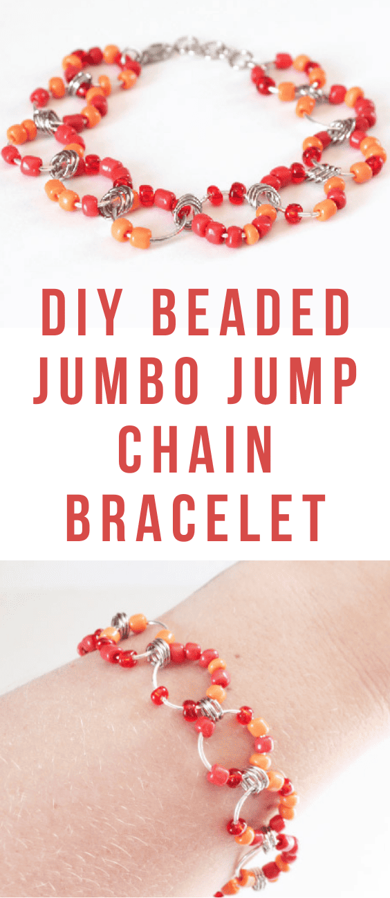 DIY Beaded Jumbo Jump Chain Bracelet