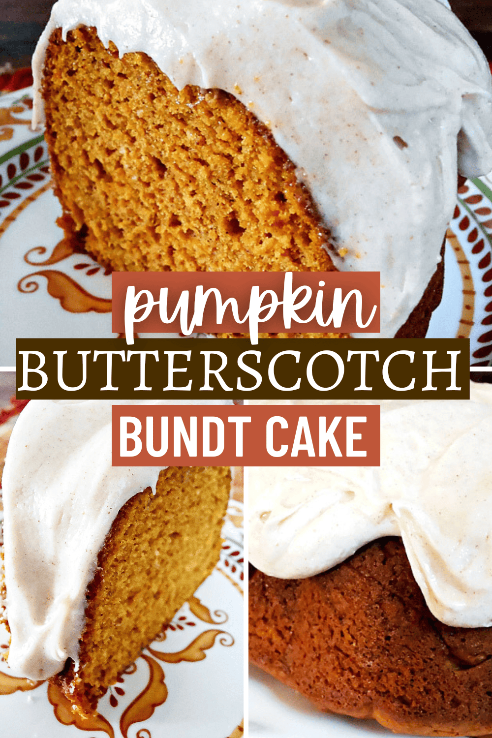 Pumpkin Butterscotch Bundt Cake with Cream Cheese Frosting - Mom Spark ...