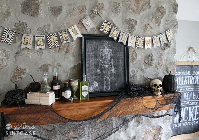 Halloween Home Decor Mantel Inspiration - Mom Spark