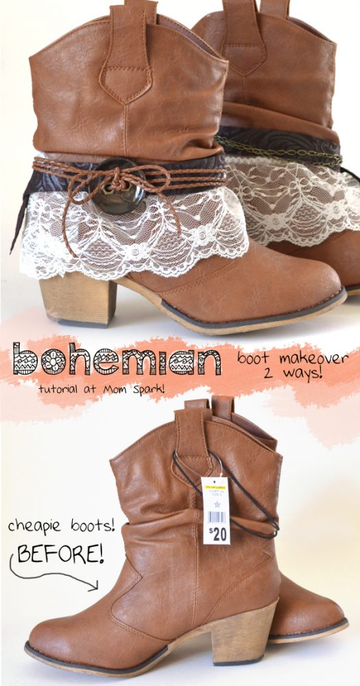 DIY Shoe Makeover: Bohemian Boots