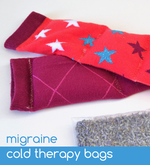 DIY Migraine Cold Therapy Bags Made From Socks