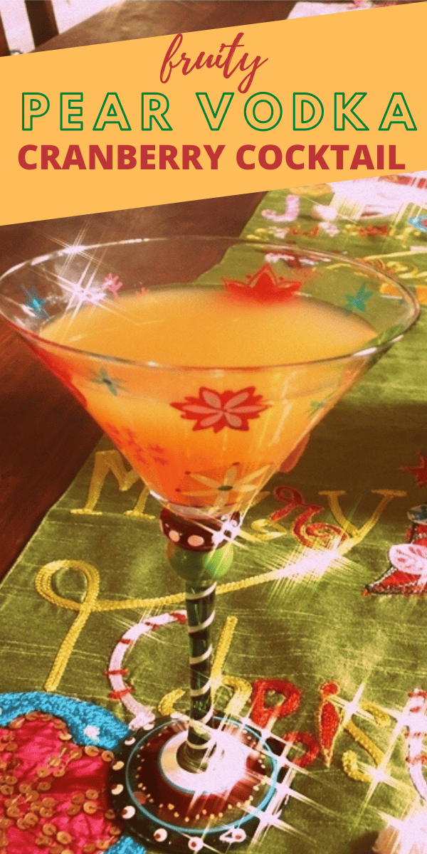Pear Vodka Cranberry Cocktail Recipe