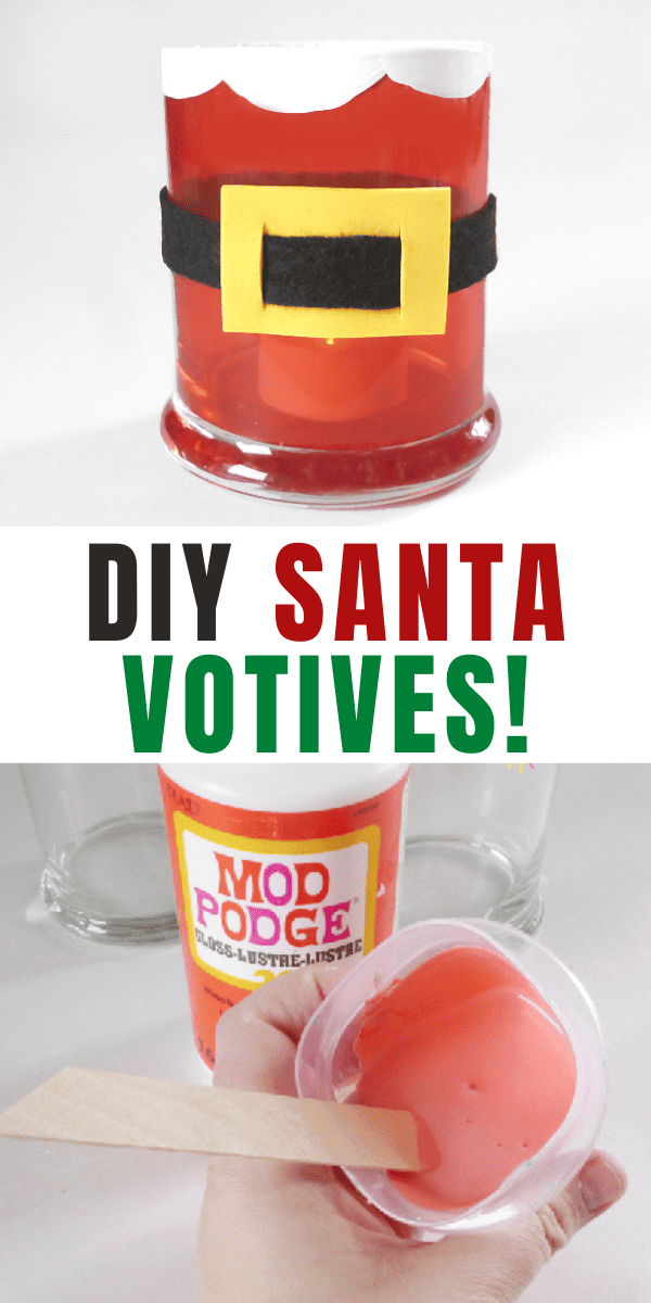 Stained Santa Votives DIY Craft