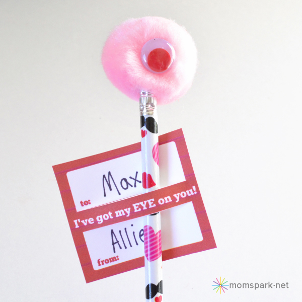 Kid Craft: Valentine Monster Pencil Toppers [free printable]