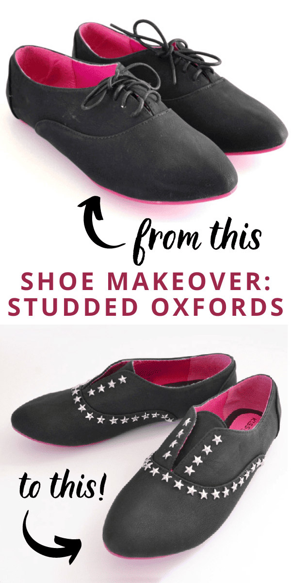 DIY Shoe Makeover: Star Studded Oxfords (No Laces!)