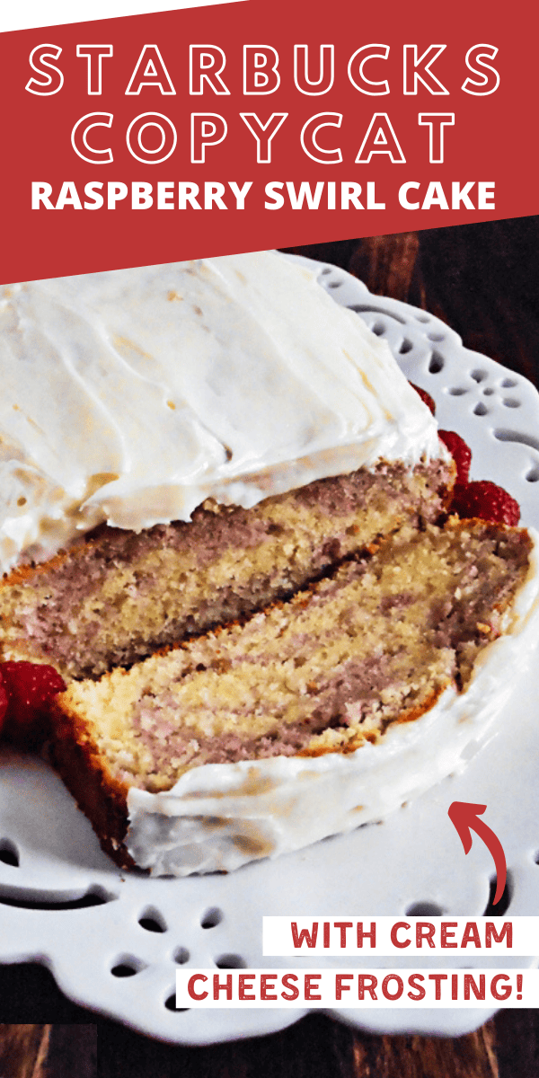 Starbucks Copycat - Raspberry Swirl Pound Cake with Cream Cheese Frosting Recipe