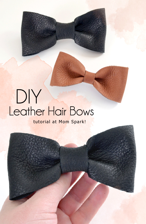 DIY Leather Hair Bows Tutorial