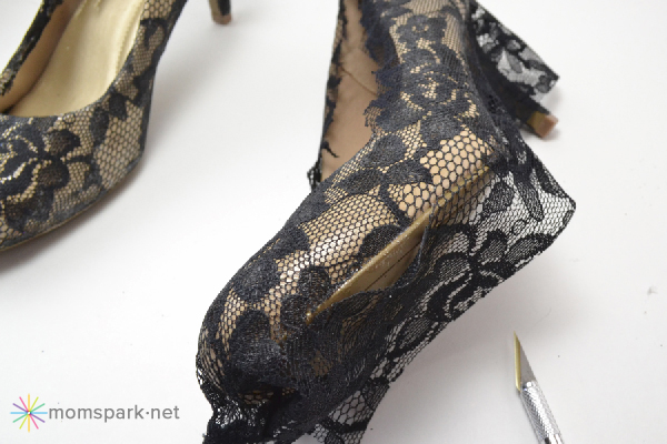 DIY Shoe Makeover: Lace Heels