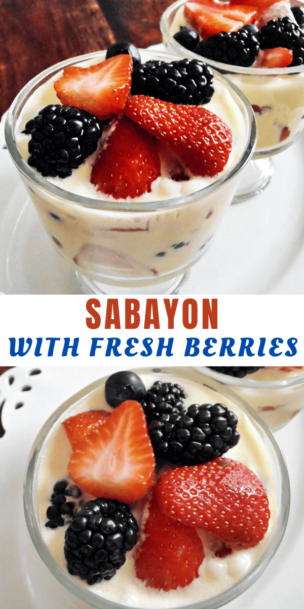 Sabayon (French Sweet Sauce) with Fresh Berries Recipe