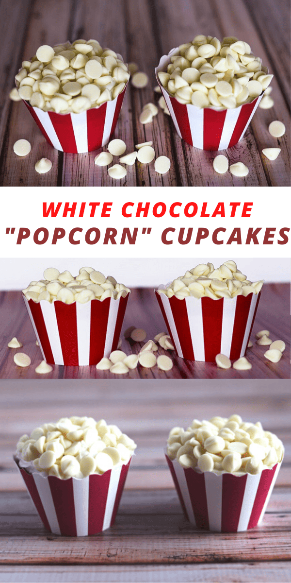 White Chocolate "Popcorn" Cupcakes Recipe for Movie Night