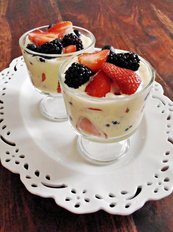 Sabayon (French Sweet Sauce) with Fresh Berries