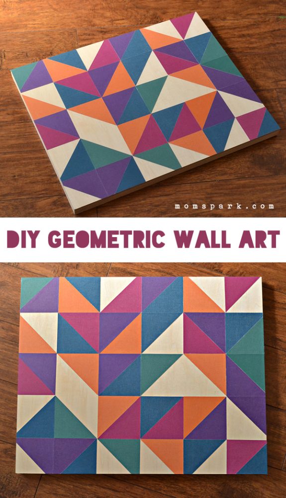 DIY Geometric Wall Art with Mod Podge