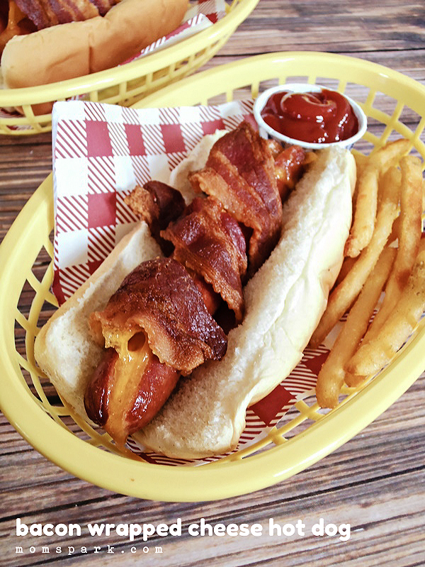 Bacon Wrapped Cheese Hot Dog Recipe