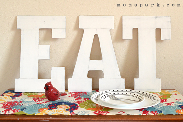 DIY Distressed Large Letter Art Tutorial - EAT