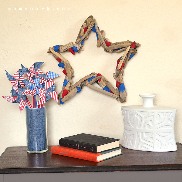 DIY Patriotic Driftwood Star Wreath Tutorial