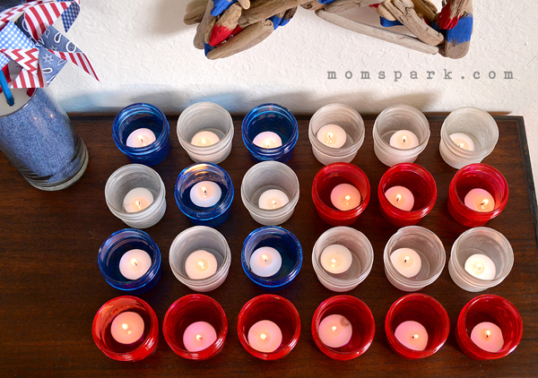 DIY Fourth of July Mason Jar Mood Lighting