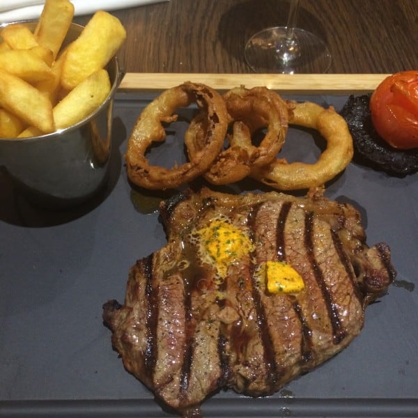 English steak and chips