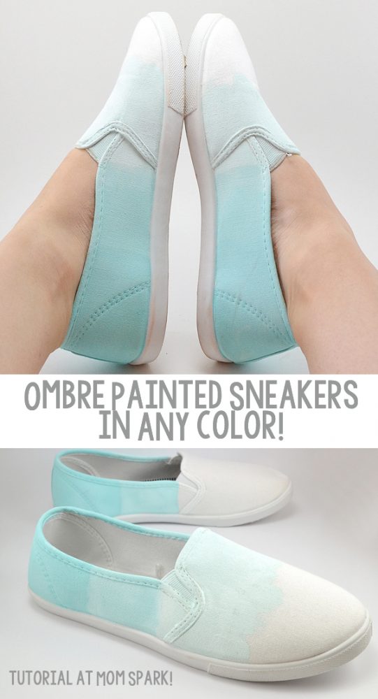 Shoe Makeover: Ombre Painted Sneakers in Any Color