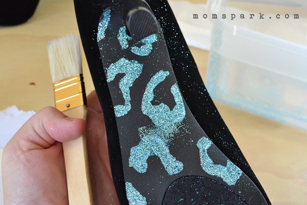 DIY High Heel Cheetah Print Glittered Soles