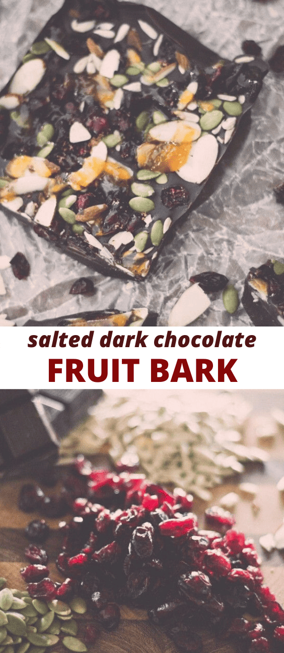 Salted Dark Chocolate Fruit Bark