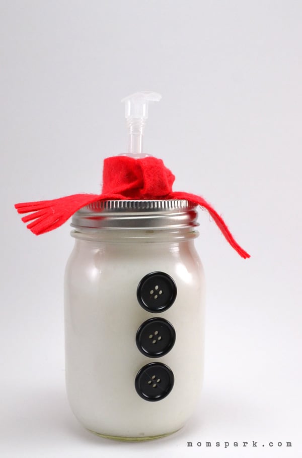 Snowman Mason Jar Lotion DIY Craft