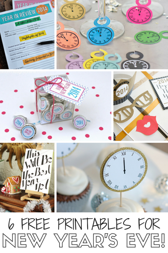 6 FREE Printables For New Year's Eve!
