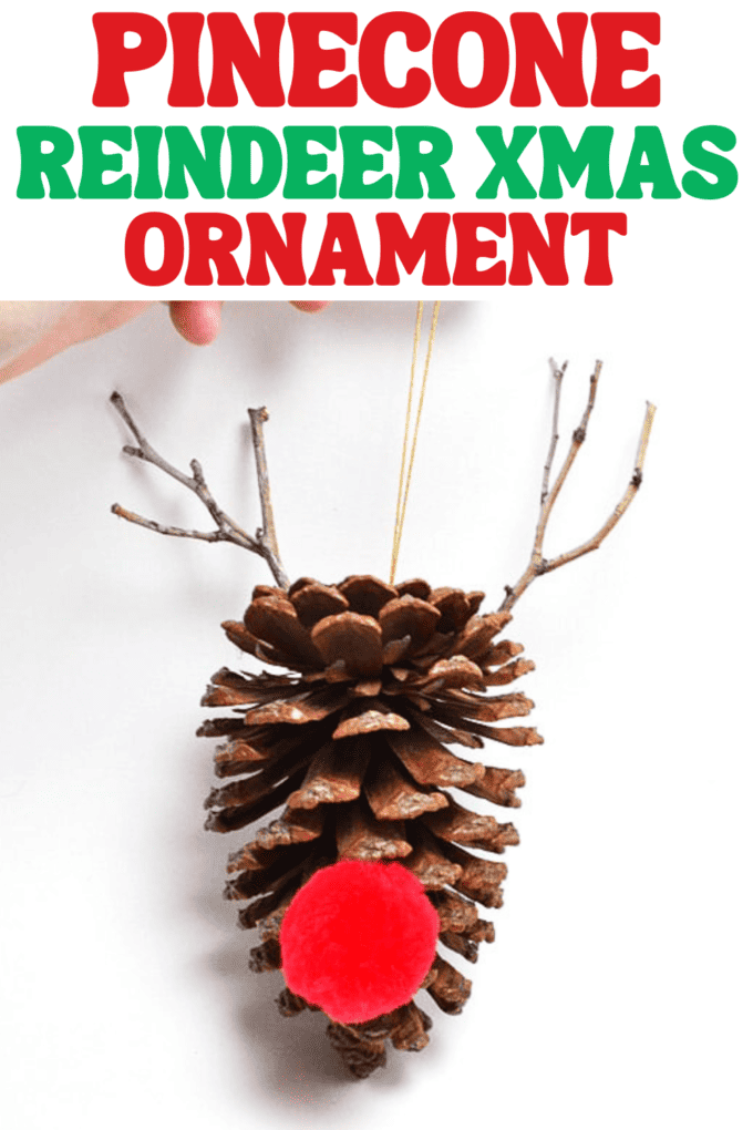 Pinecone Reindeer Christmas Ornament Craft
