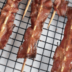 Candied Spiced Bacon Skewers Recipe