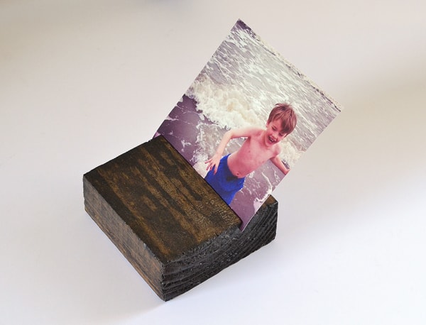 DIY Wood Block Photo Stands