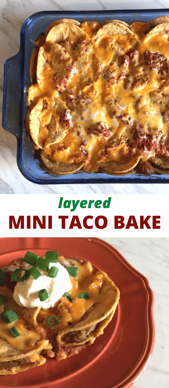 Layered Mini Taco Bake Casserole Recipe