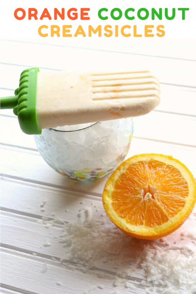 Orange Coconut Creamsicle Ice Pop Popsicle Recipe 