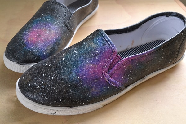 DIY Shoe Makeover: Galaxy Painted Sneakers