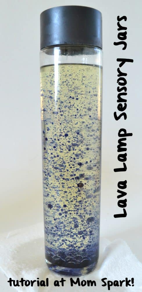 These lava lamp inspired sensory jars are amazing!