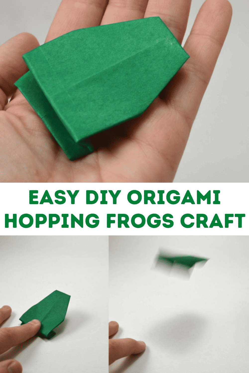 Easy Diy Origami Hopping Frogs Craft Mom Spark