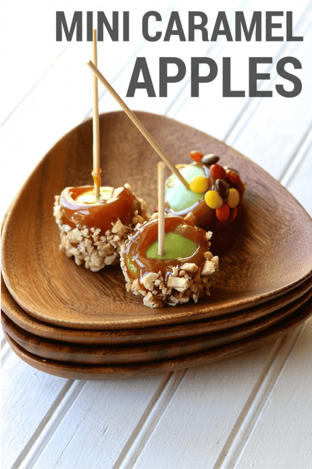 Mini Caramel Apples for Fall and Halloween
