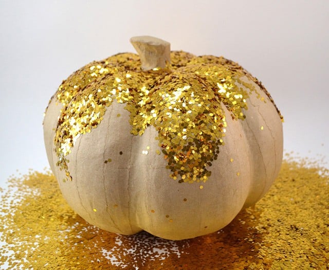DIY Chunky Glitter Pumpkins