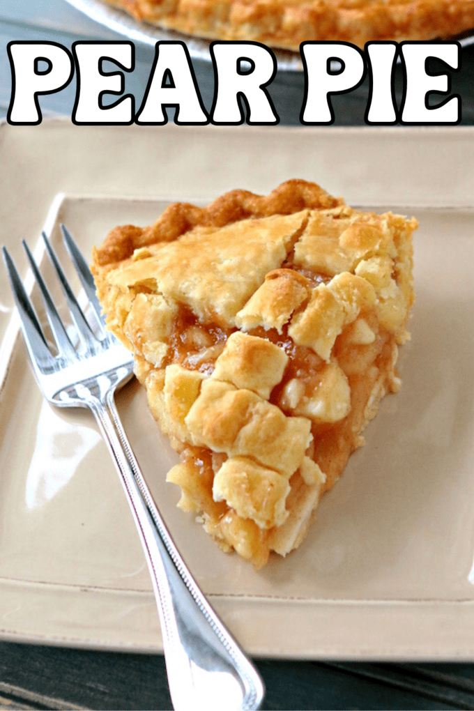 Pear Pie with Caramel Sauce