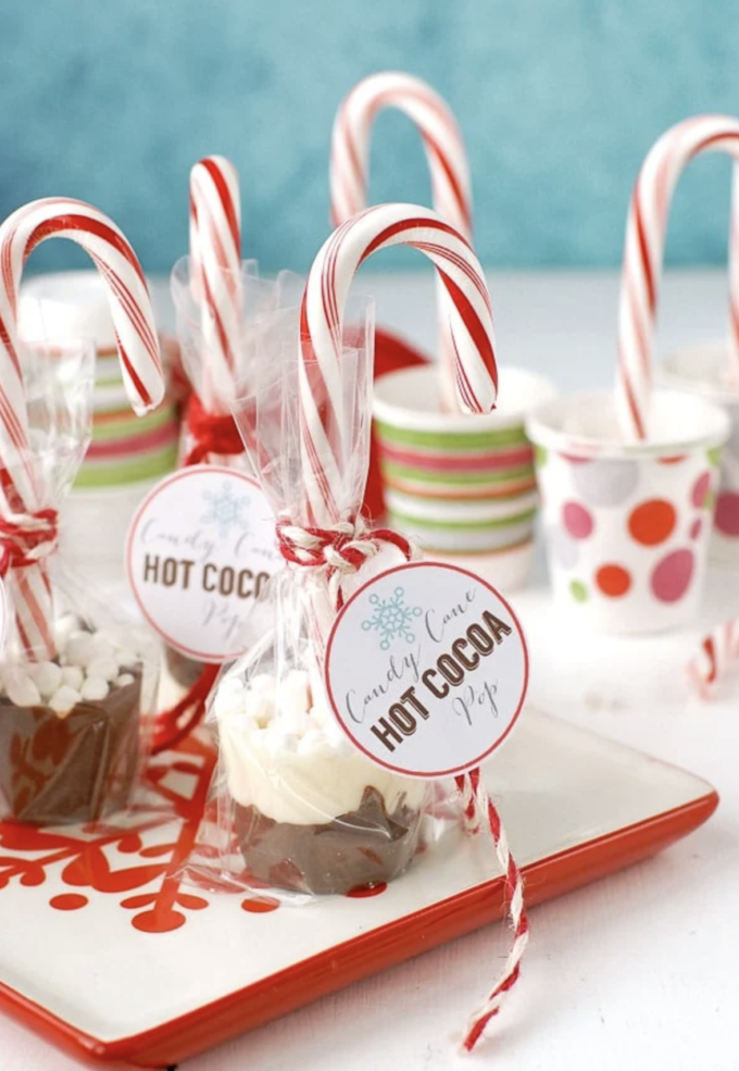 Candy Cane Cocoa Pops