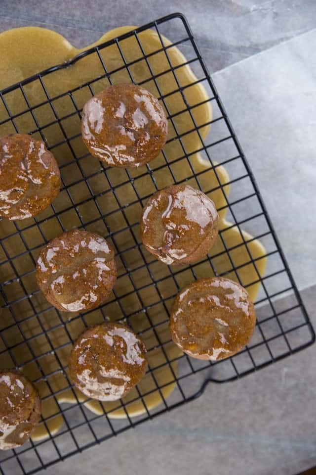 Pumpkin Muffins With Vanilla Bourbon Glaze