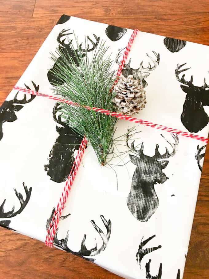 Deer-Stamped Wrapping Paper