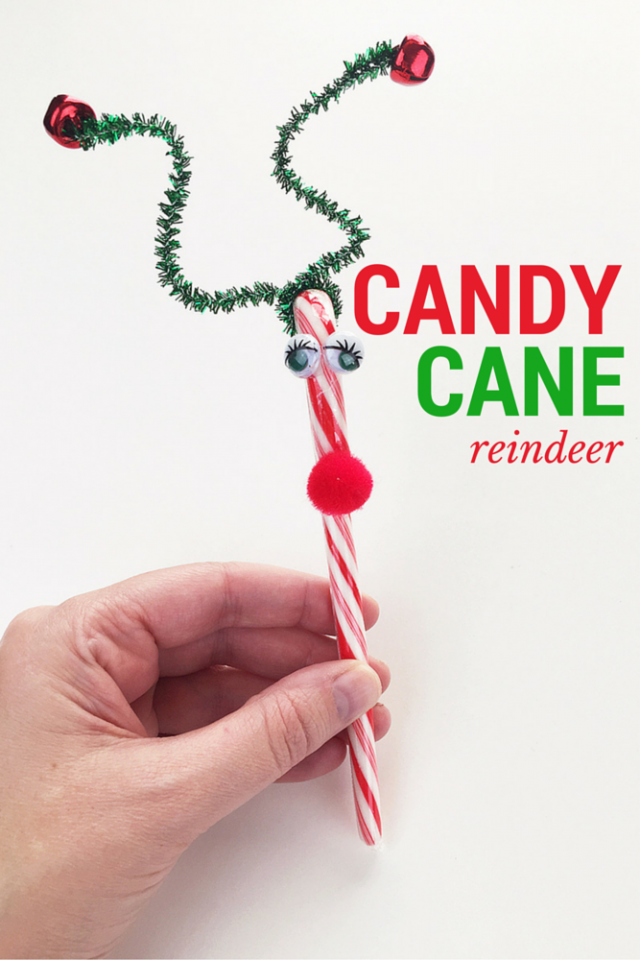 DIY Candy Cane Reindeer