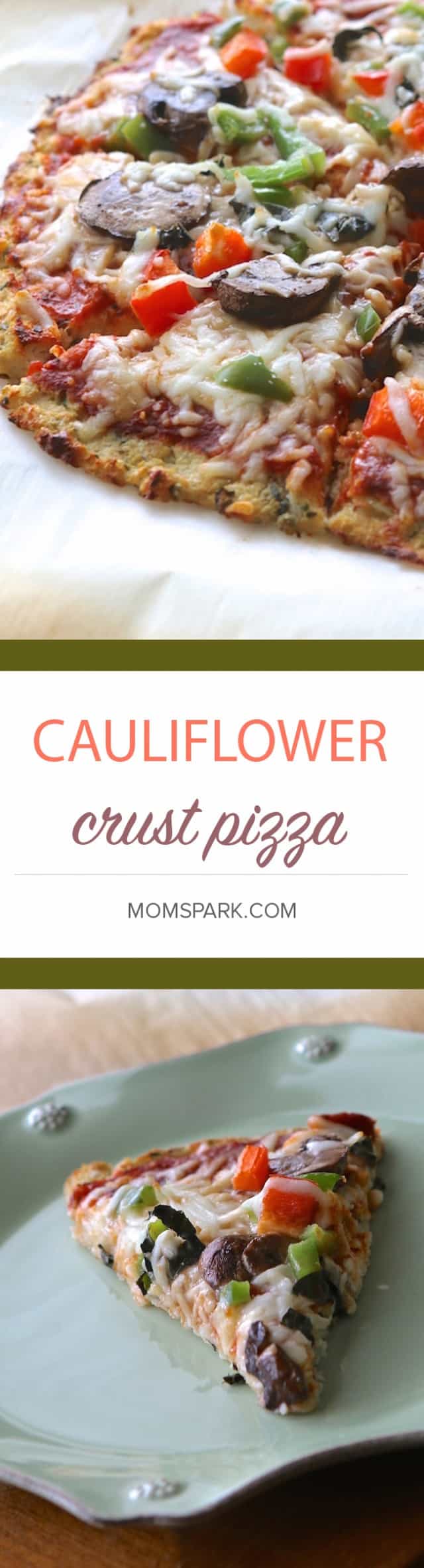 Cauliflower Crust Veggie Pizza - Mom Spark