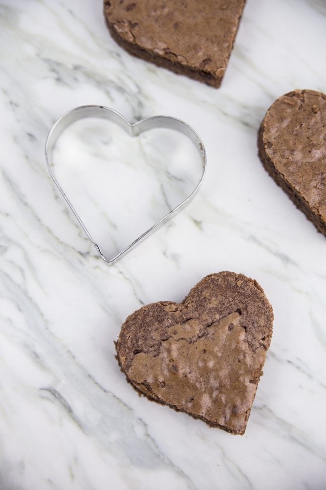 Valentine's Day Frosted Heart-Shaped Brownies Recipe