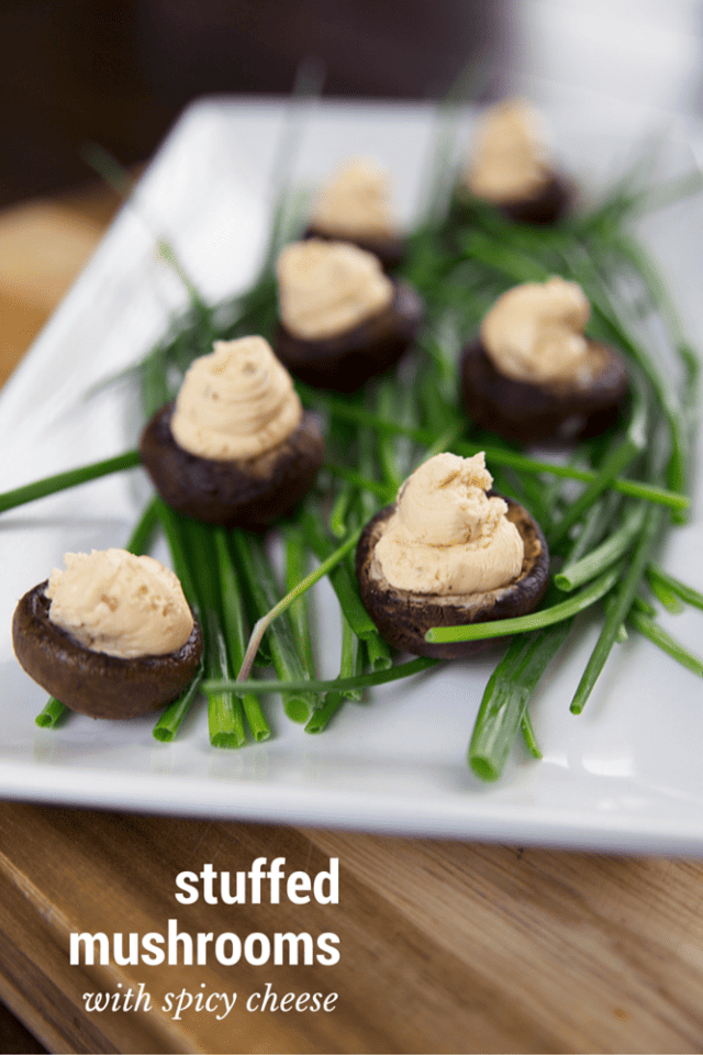 Stuffed Mushrooms With Spicy Cheese