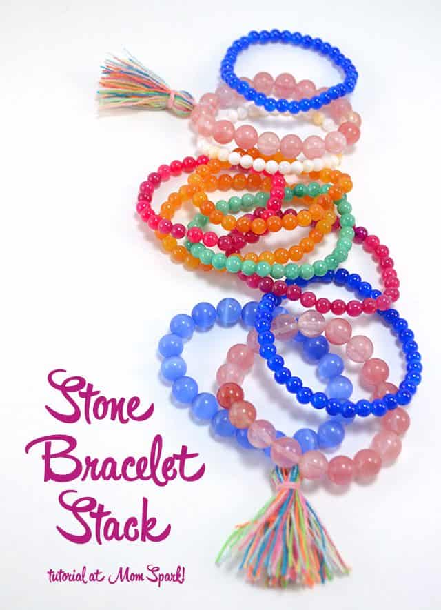 DIY Stone Bracelet Stack