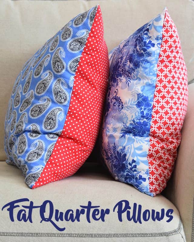 Grab a few fat quarters and you're on your way to inexpensive throw pillows. Even if you're a new sewist I can show you how!