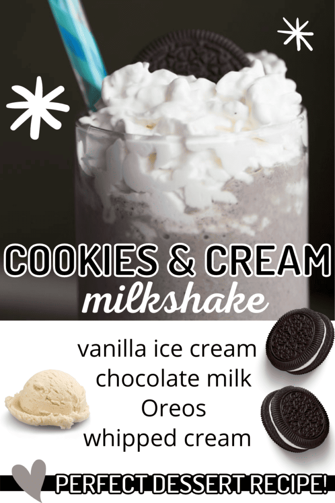 Oreo Cookies and Cream Ice Cream Milkshake Recipe