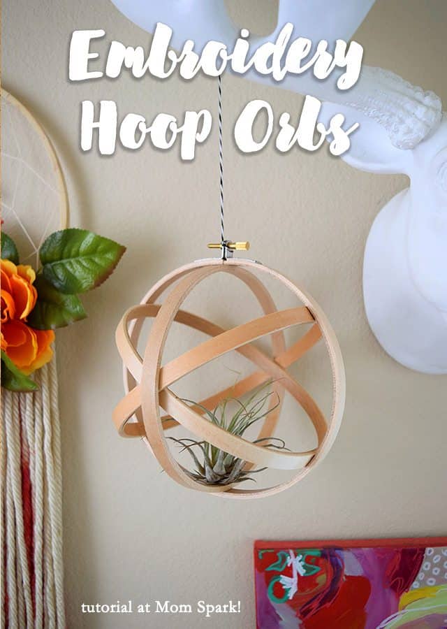 How to Make Embroidery Hoop Orbs
