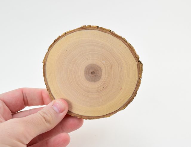 Wood Slice Jack-o-Lantern Coasters