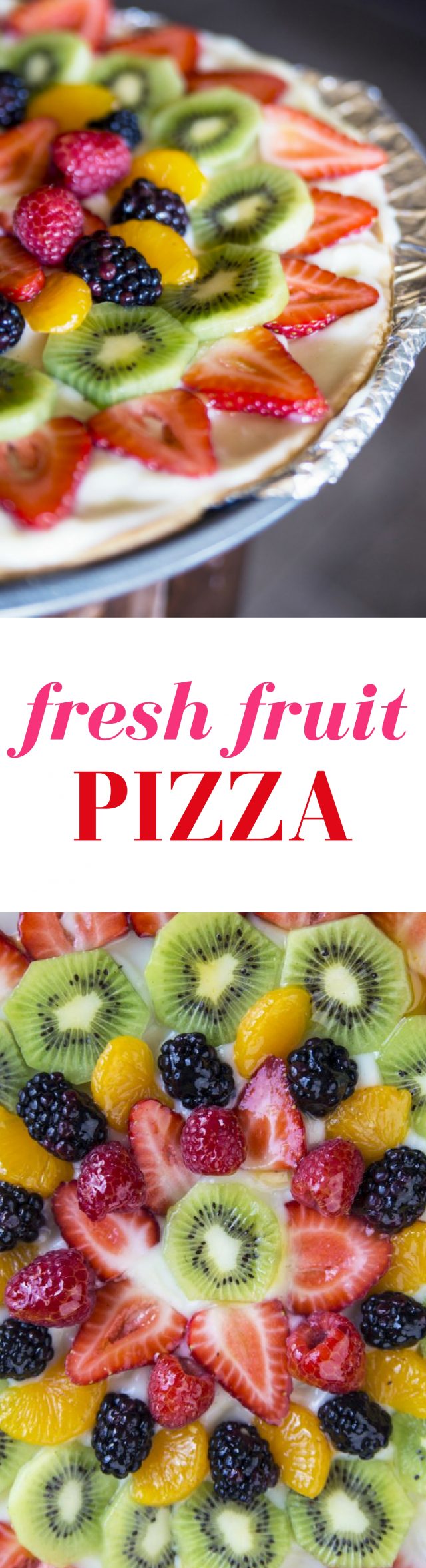 Fresh Fruit Pizza with Sugar Cookie Crust Dessert Recipe